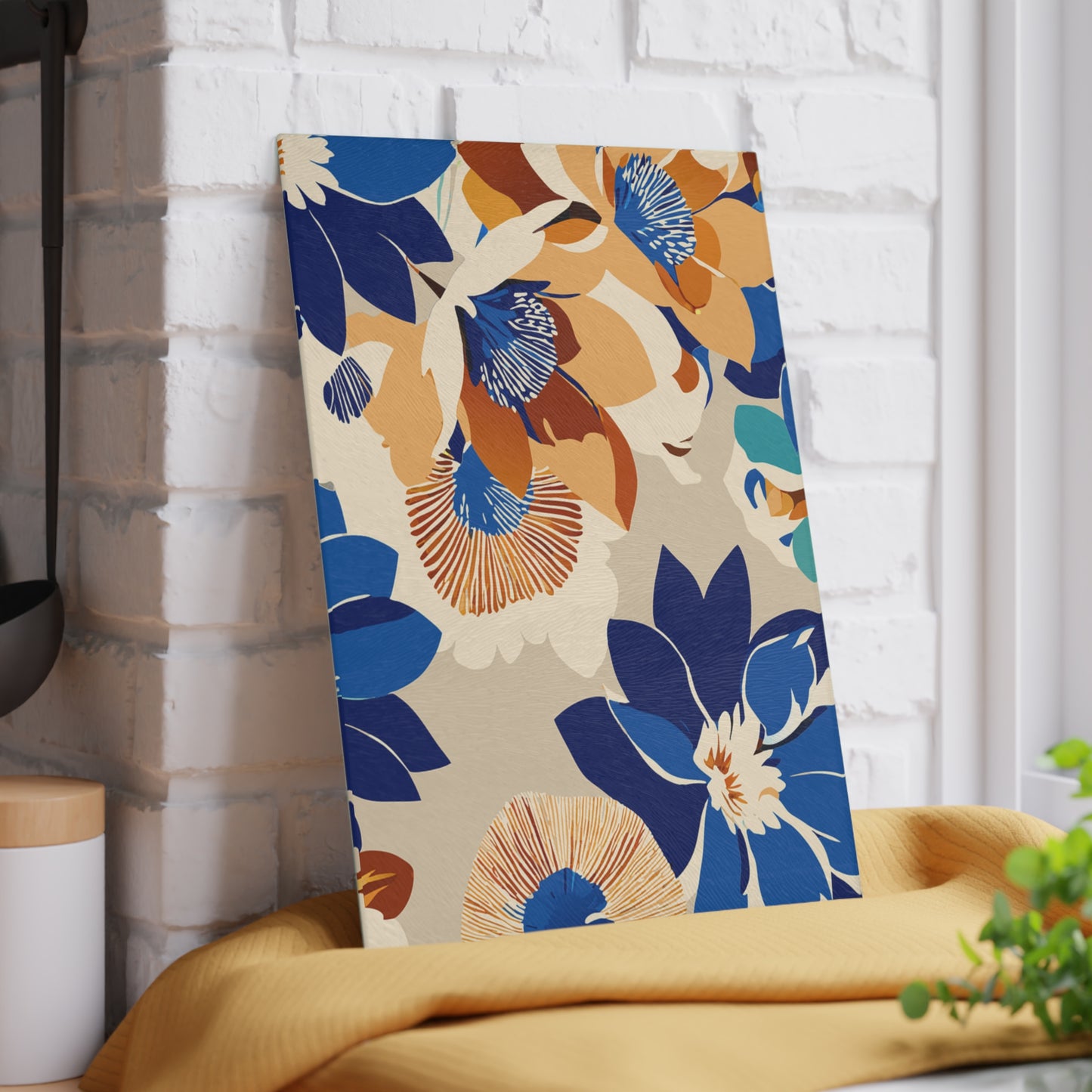 Vibrant Floral Glass Cutting Board, Kitchen Decor, Gift for Home Cooks, Wedding Present, Cooking Essentials, Unique Housewarming Gift