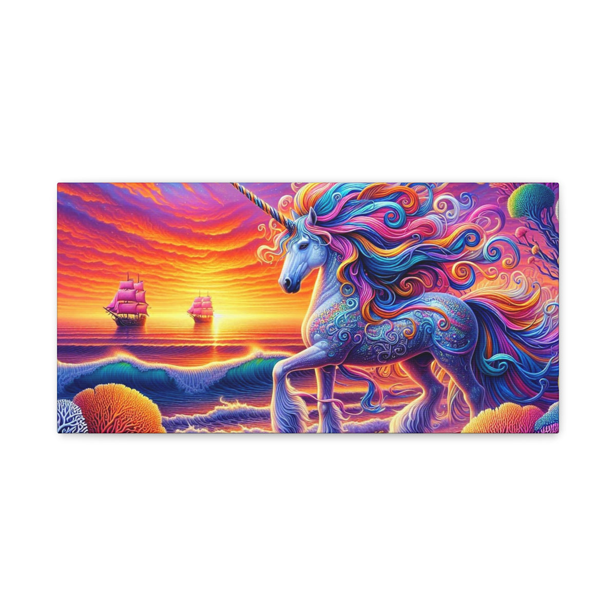 Matte Canvas, Stretched, 1.25" Unicorn