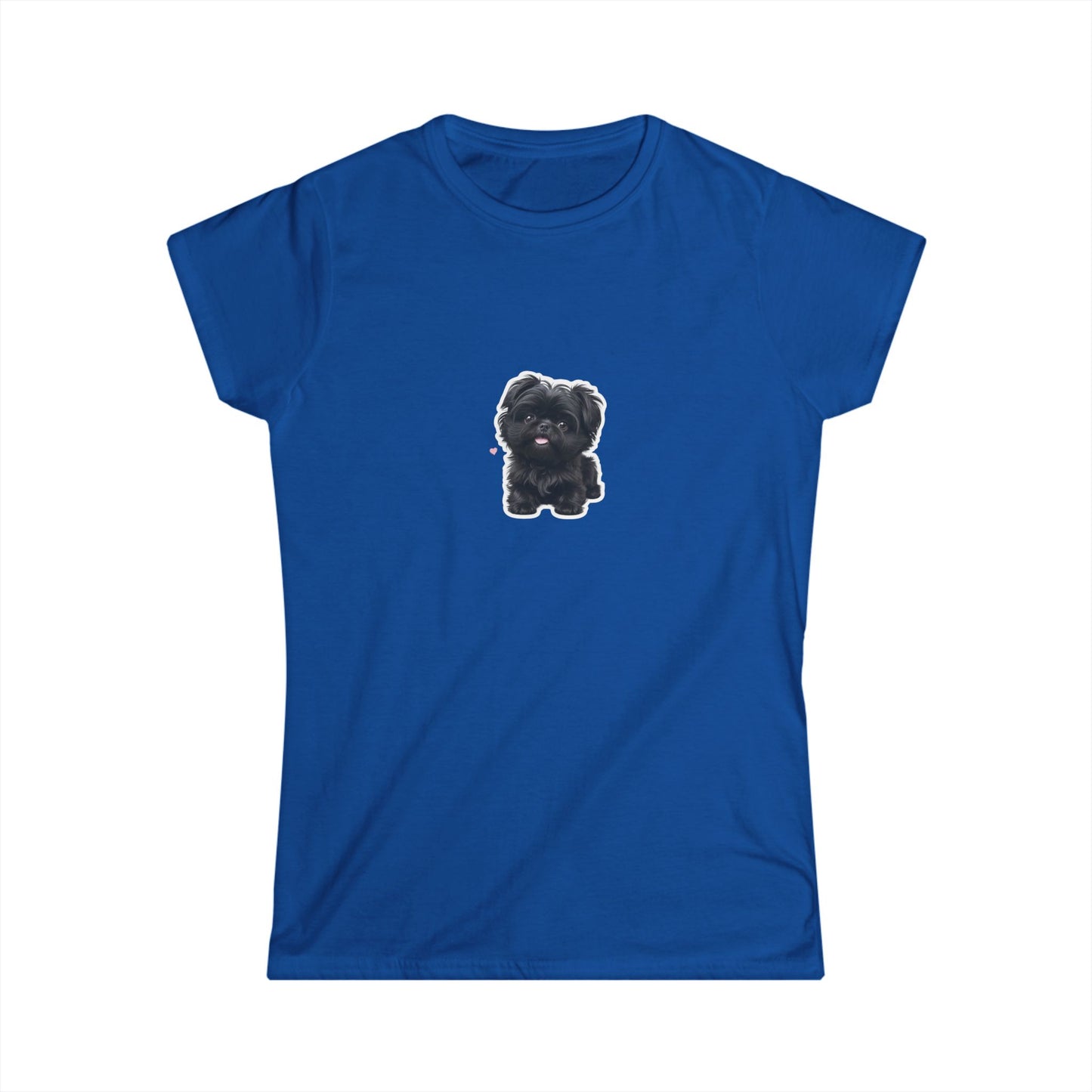 Cute Dog Graphic Women's Softstyle Tee, Pet Lover Gift, Casual Wear, Dog Mom Shirt, Animal Lover Top, Birthday Gift, Everyday Comfort