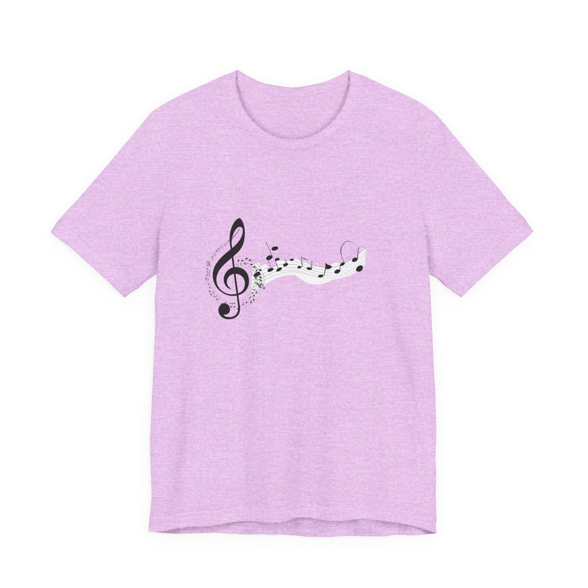 Musical Notes Short Sleeve Tee for Music Lovers