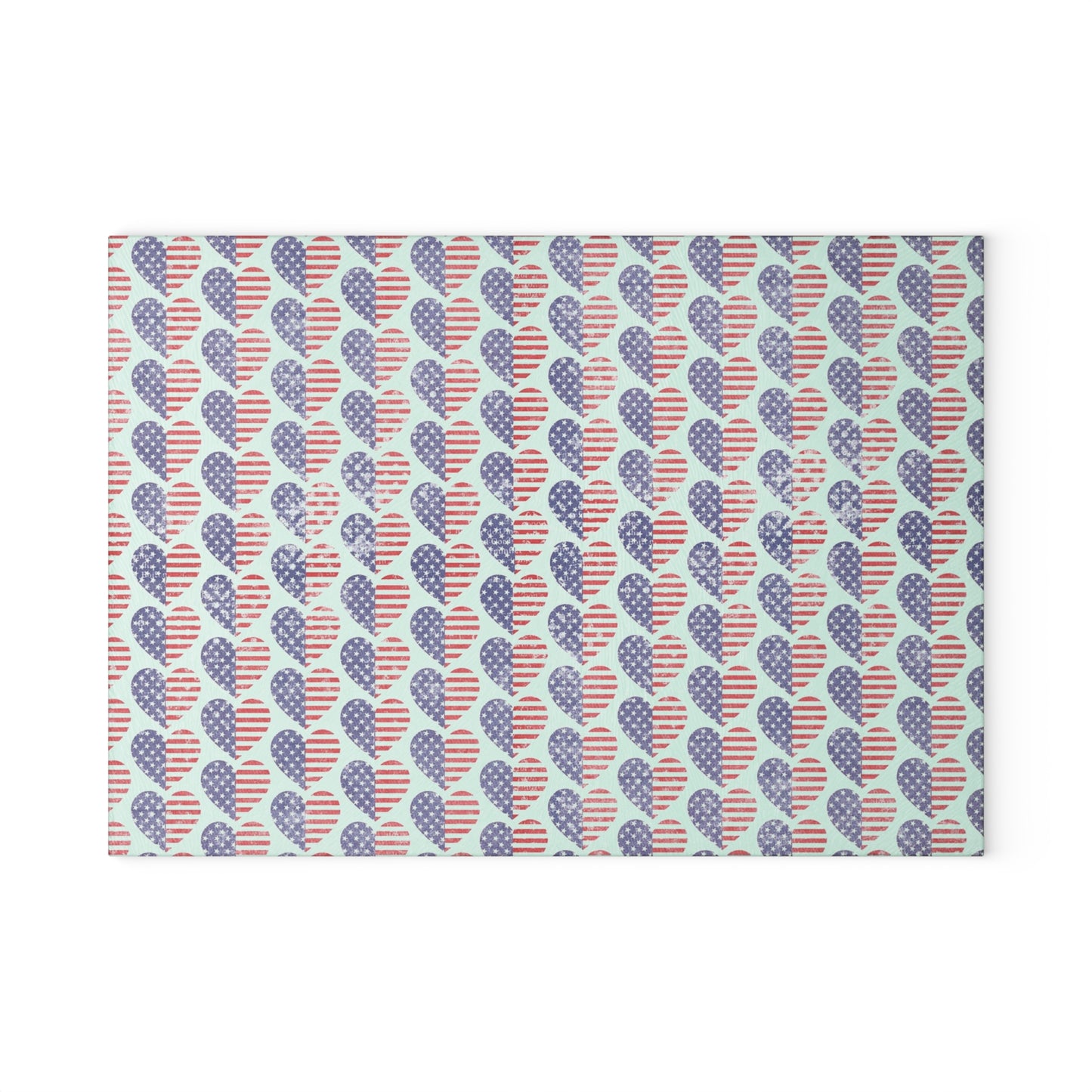 Patriotic Glass Cutting Board for Home Chefs, Kitchen Decor, BBQ Essential, Gift for Foodies, Red White Blue Cooking