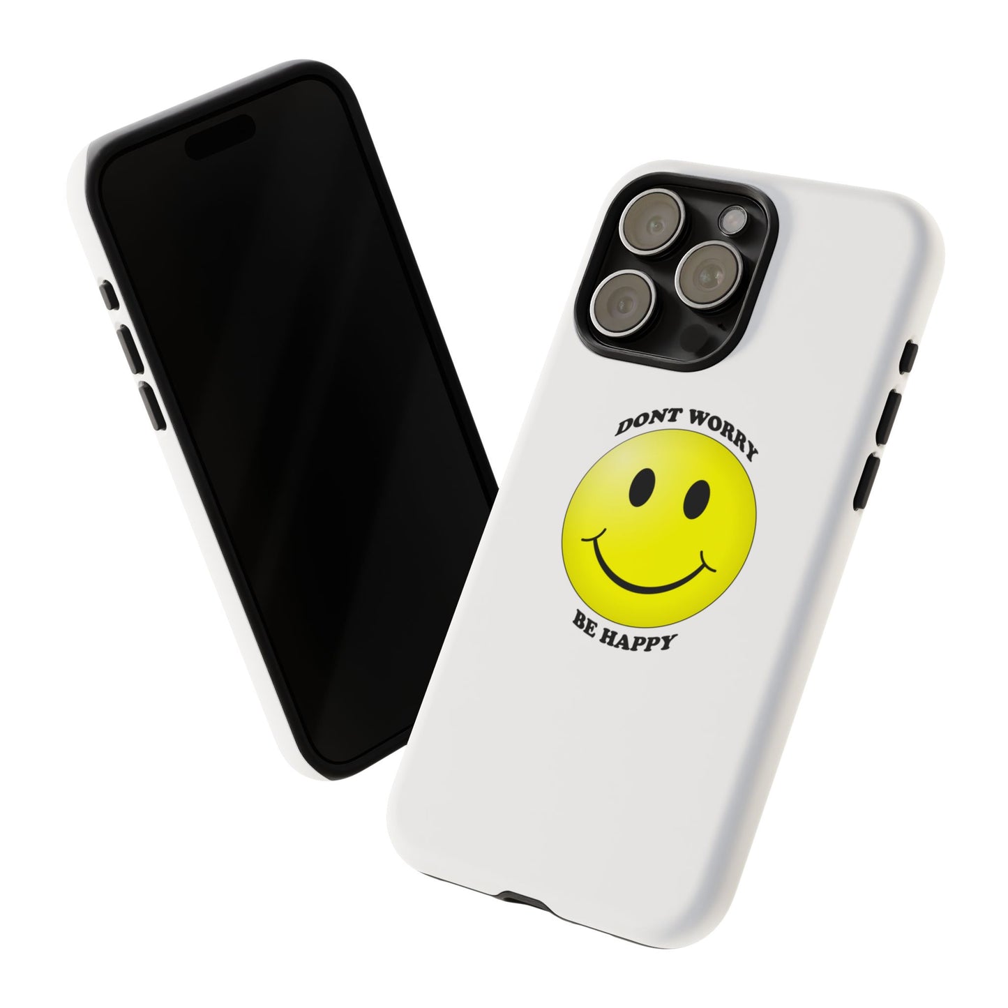 Happy Face Phone Case, Tough Cases, Don’t Worry, Be Happy, Cute Gift for Friends, Positive Vibes, Fun Mobile Accessories