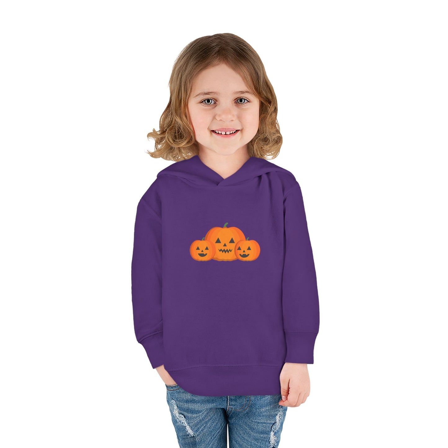 Halloween Pumpkin Toddler Hoodie, Cozy Autumn Wear, Kid's Holiday Sweatshirt, Fall Outfit, Trick-or-Treat Apparel