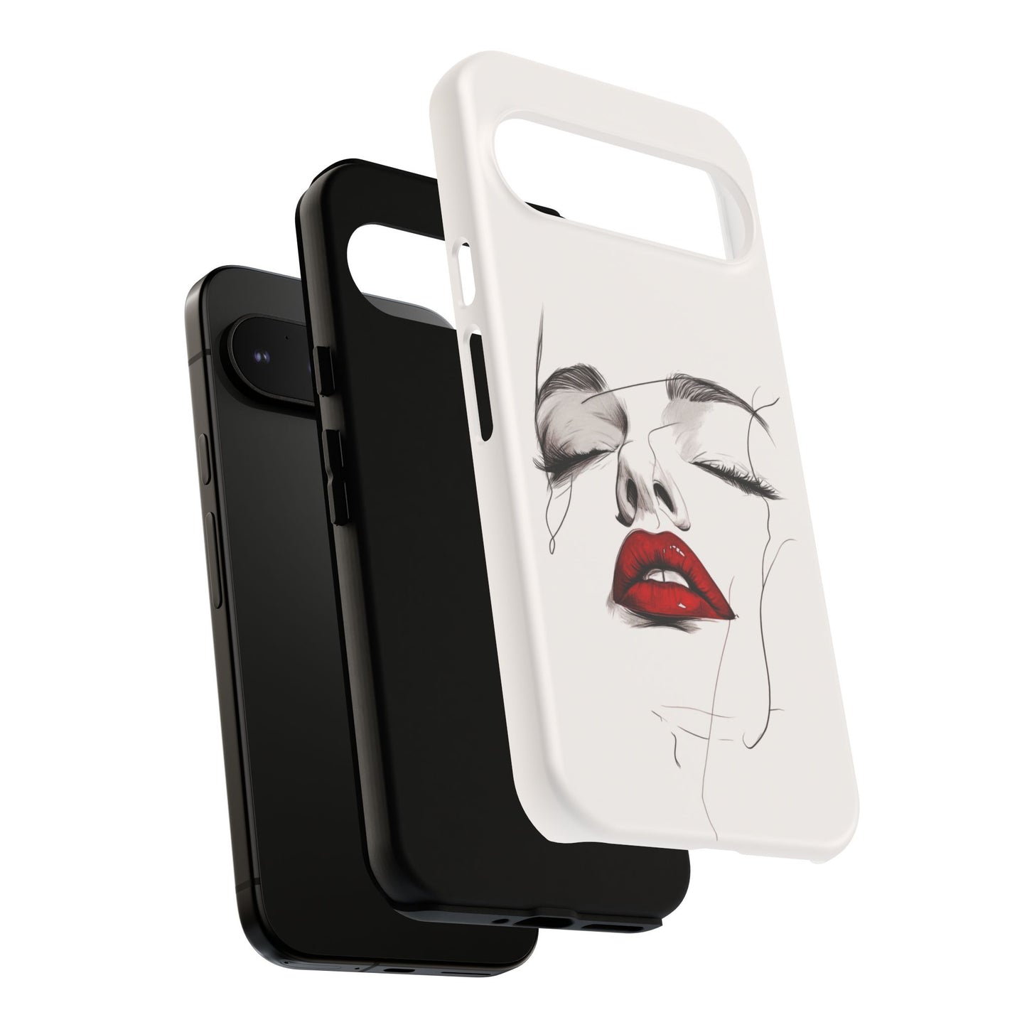 Stylish Phone Case with Artistic Lip Design, Femme Tech Accessory, Trendy Device Cover, Gift for Her, Unique Phone Accessories