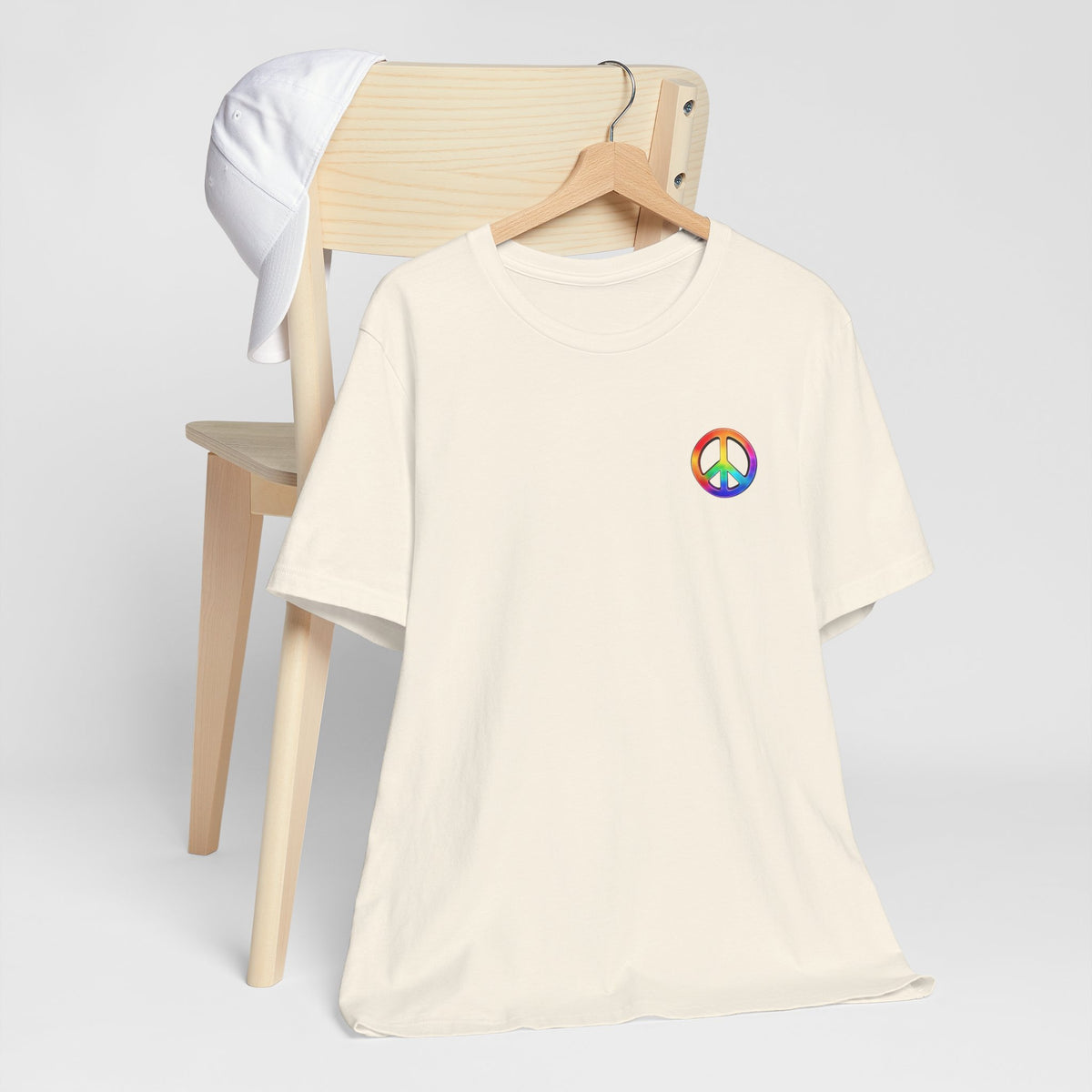 Peace Sign Tie-Dye Tee — Rainbow Hippie Peace Symbol T-Shirt
