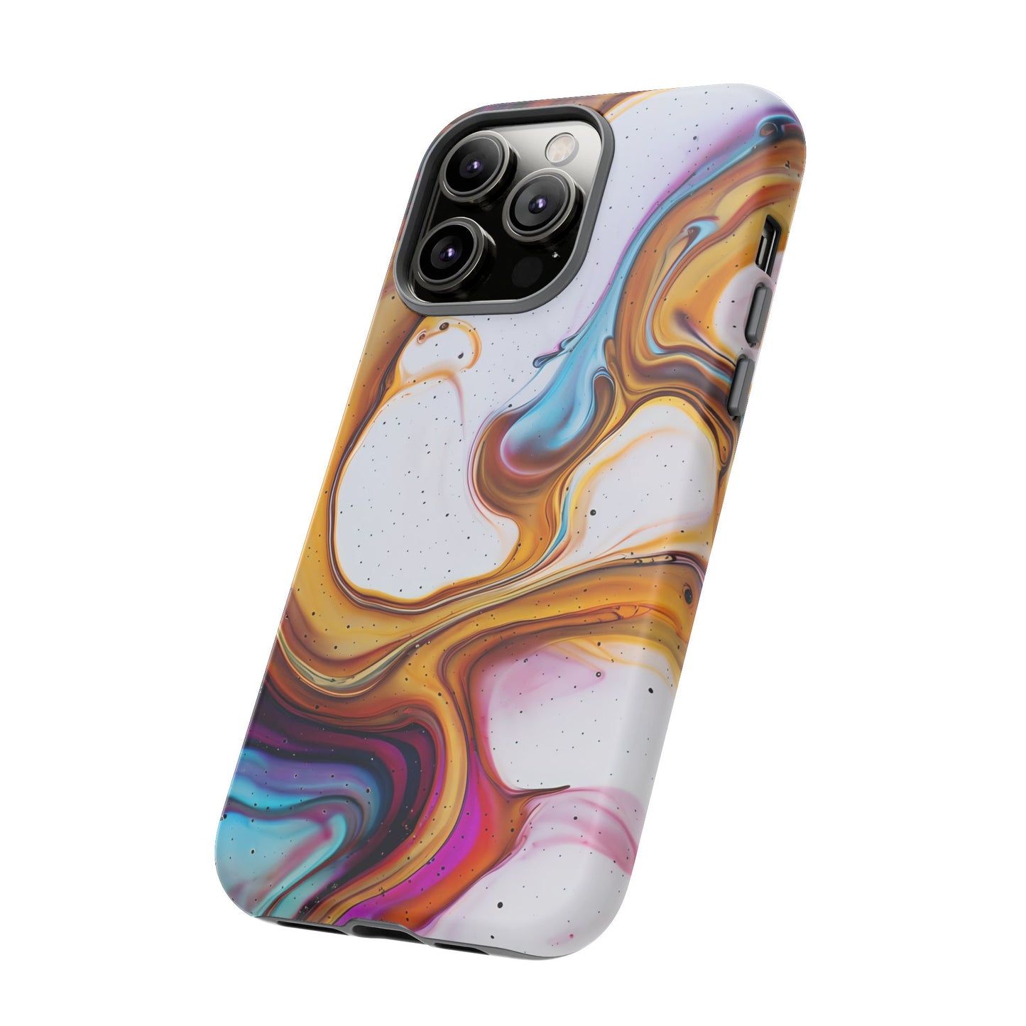 Artistic Phone Case, Tough Cases with Colorful Marble Design