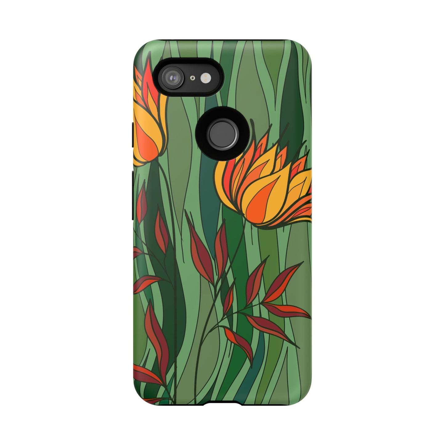 Vibrant Floral Phone Case, Nature-Inspired Tough Case, Eco-Friendly Cover, Unique Gift for Nature Lovers, Spring Decor