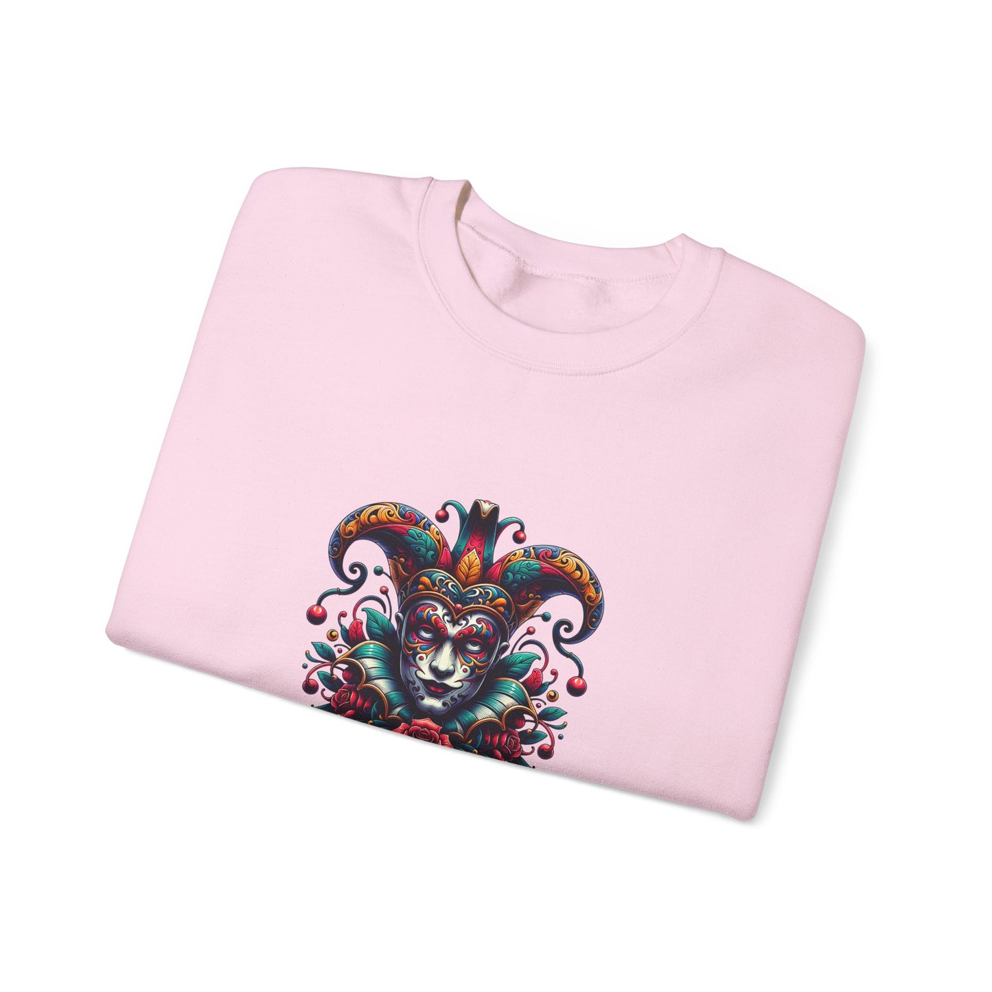 Colorful Mardi Gras Unisex Crewneck Sweatshirt, Festival Sweater