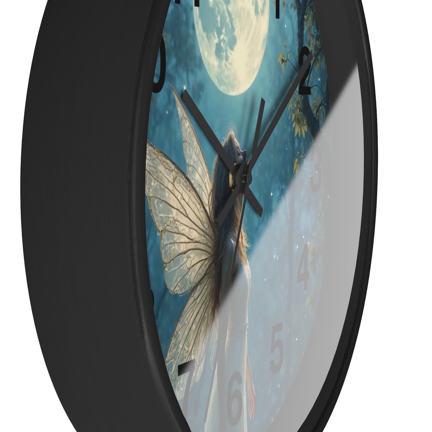 Moonlit Fairy Wall Clock, Enchanting Home Decor, Whimsical Timepiece, Fantasy Decor, Magical Fairy Clock, Gifts for Dreamers