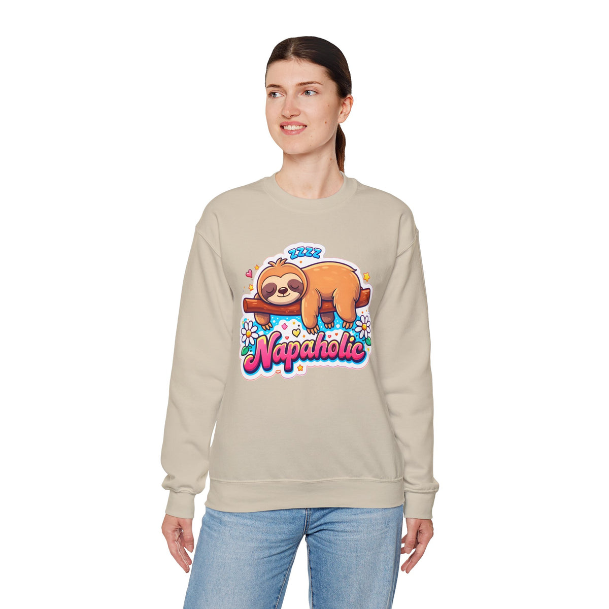 Napaholic Sweatshirt — Cute Sloth Nap Lover Crewneck