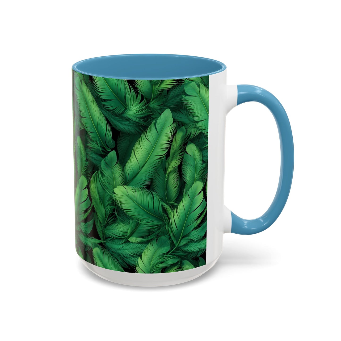 Tropical Leaf Coffee Mug - Green Botanical Drinkware, Ideal Gift for Nature Lovers, Home Decor, Tropical Theme, Eco-Friendly Beverage