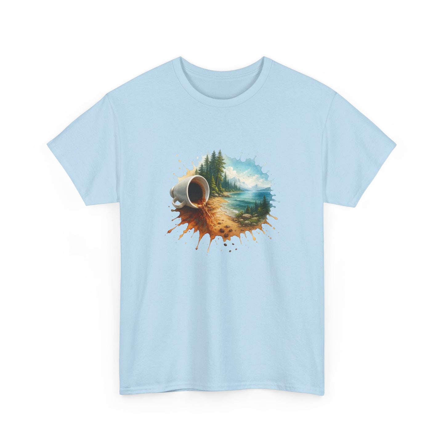 Nature-Inspired Unisex Heavy Cotton Tee, Casual Outfit, Gift for Nature Lovers, Camping Apparel, Outdoor Adventure Shirt