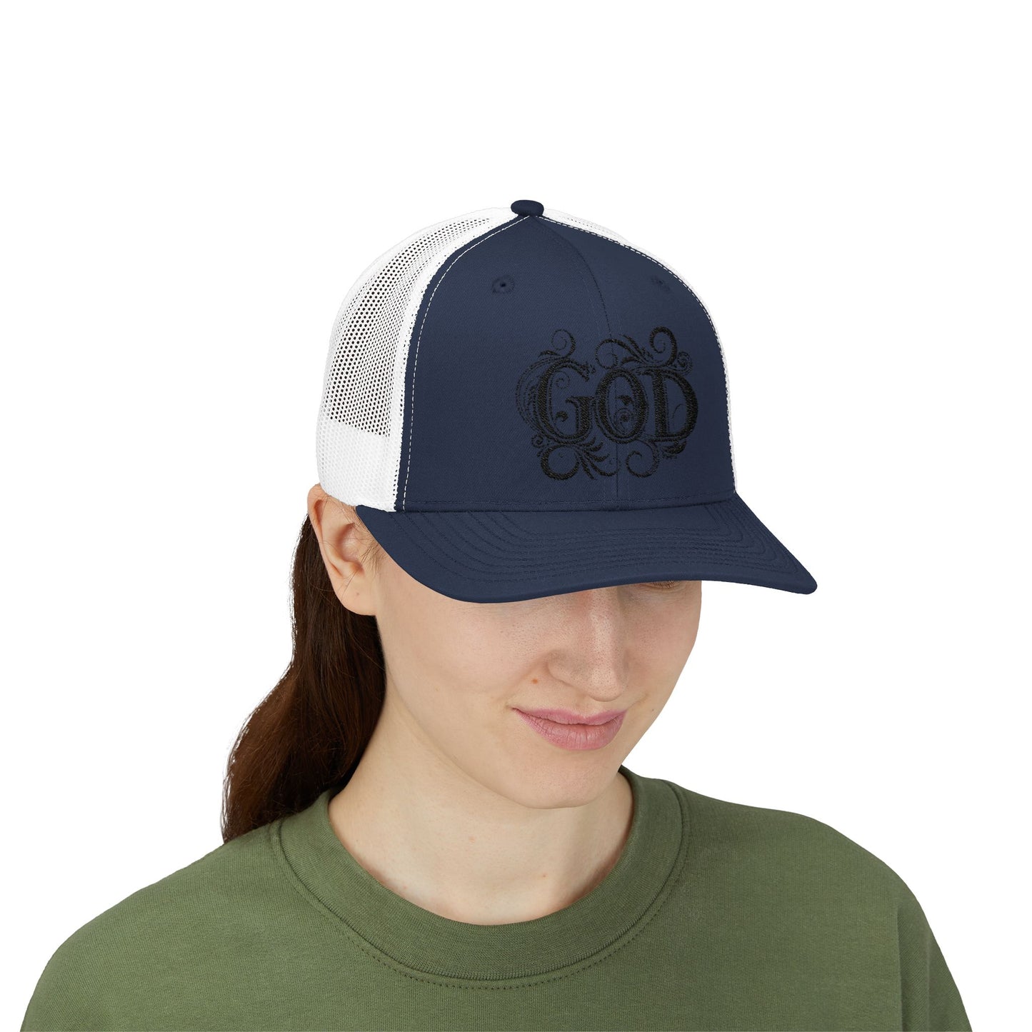 Divine Faith Snapback Trucker Cap - Spiritual Fashion, God Theme hat, Outdoor Style, Gift for Believers, Casual Wear