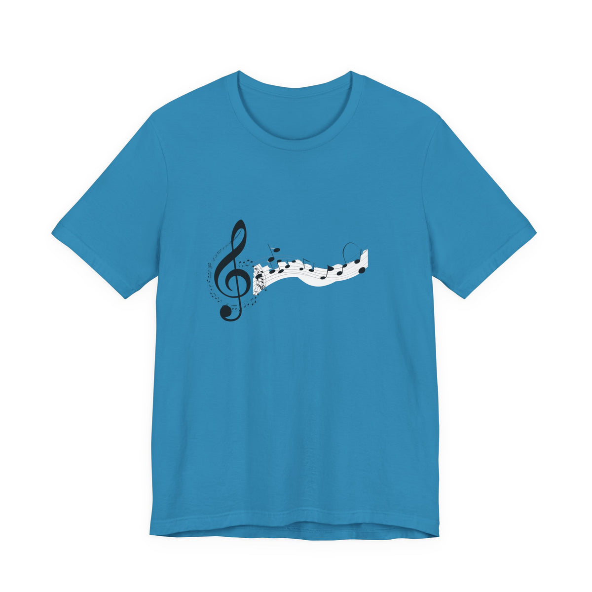 Musical Notes Short Sleeve Tee for Music Lovers