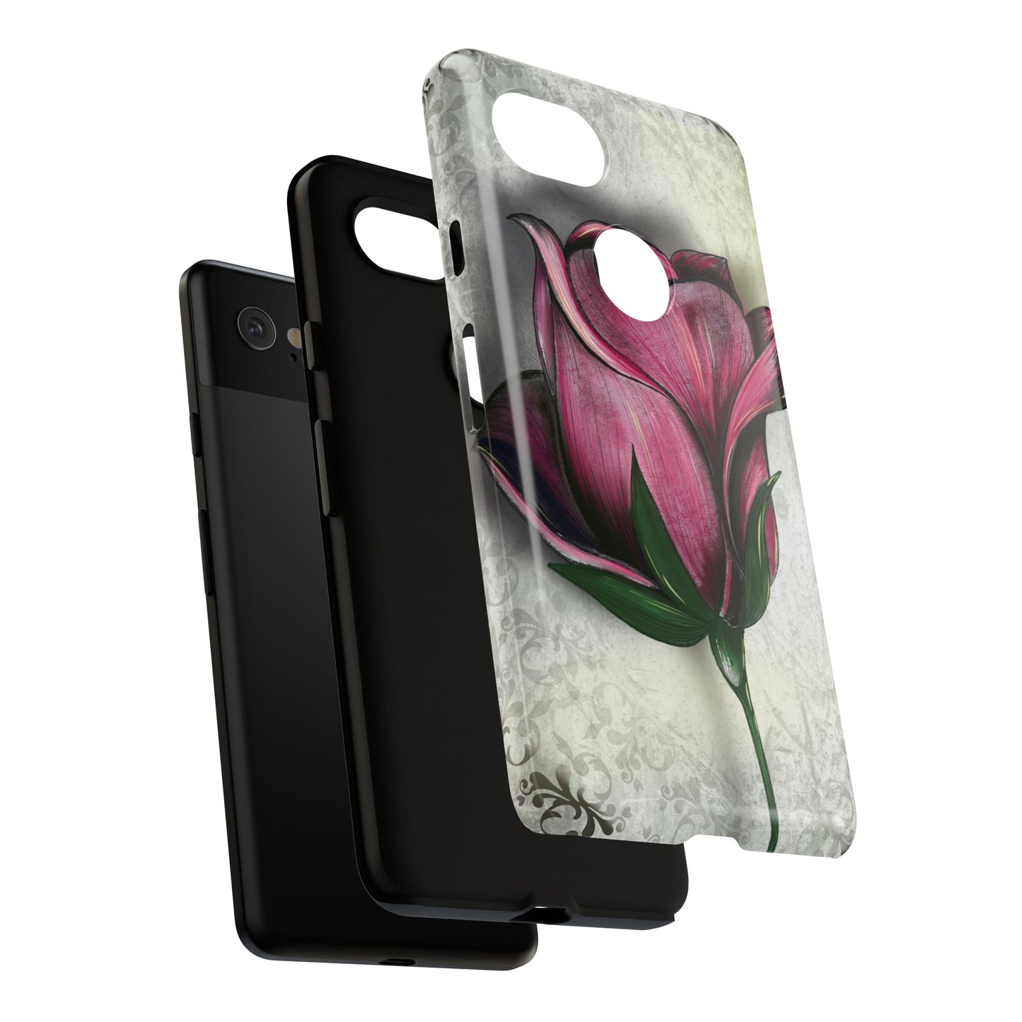 Rose Phone Case – Tough Cases, Floral Phone Cover, Gift for Her, Minimalist Design, Nature Lover's Accessory, Birthday Gift Idea