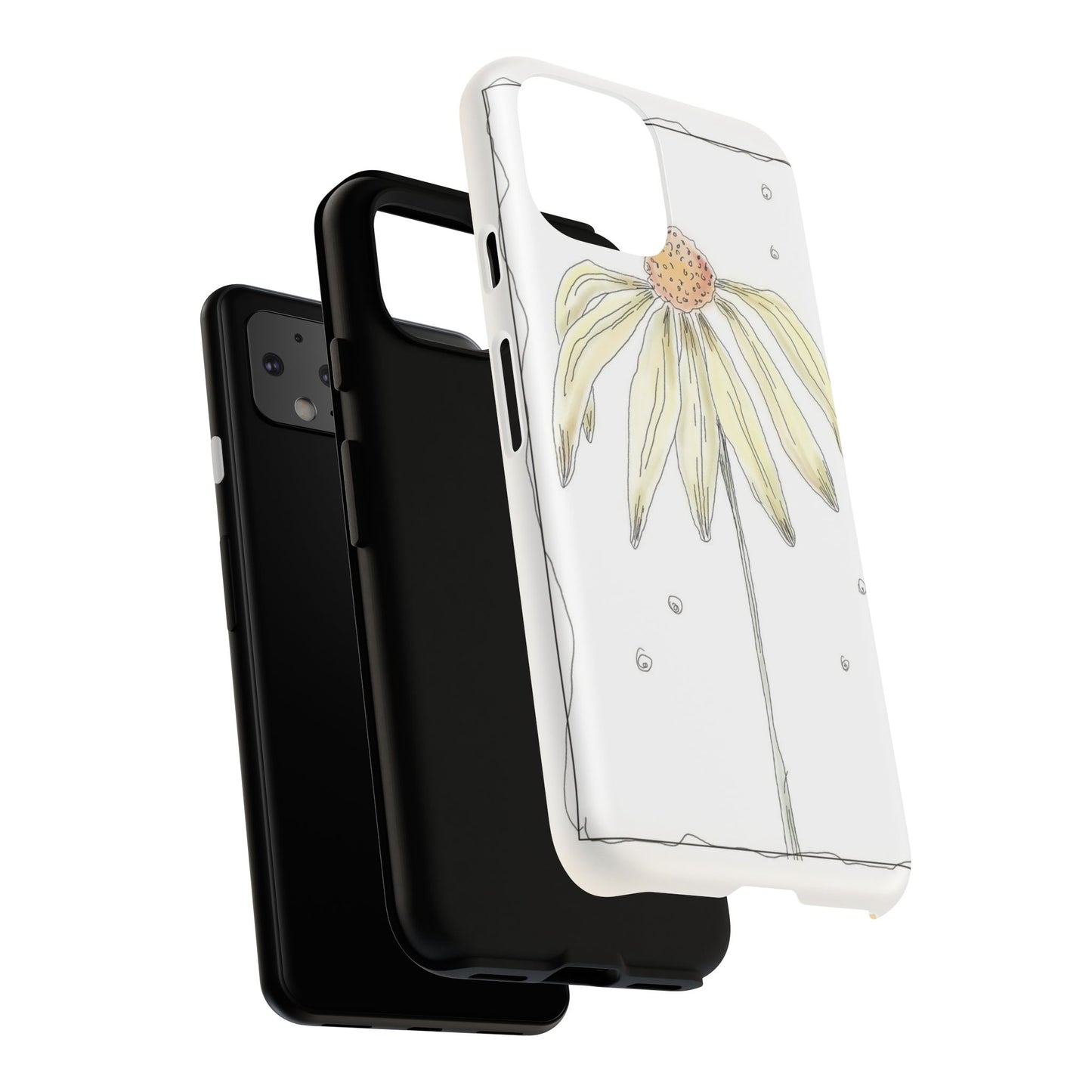 Flower Phone Case with Delicate Design, Tough Phone Cover, Nature Lover Gift, Floral Tech Accessory, Stylish Phone Protection