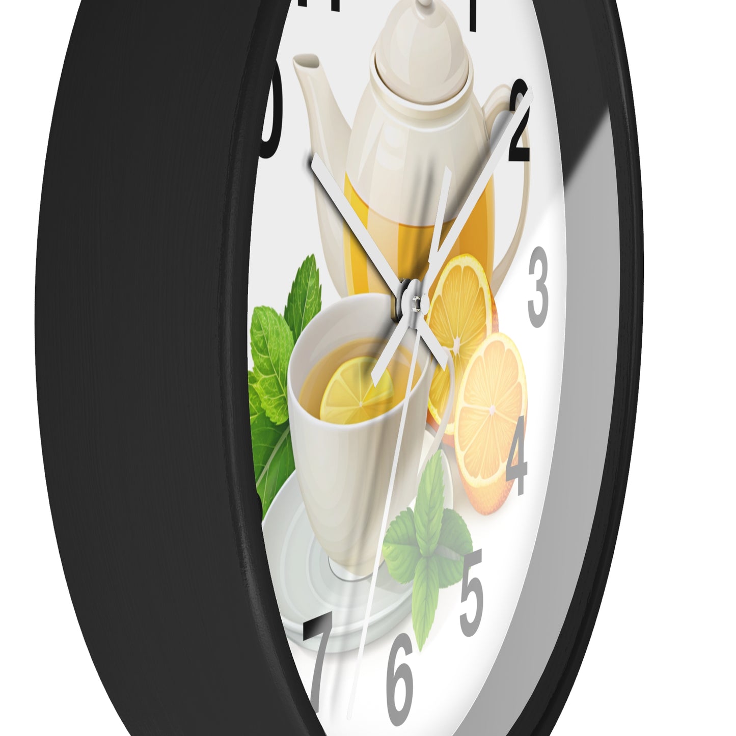 Lemon Tea Wall Clock - Charming Home Decor, Kitchen Wall Art, Gift for Tea Lovers, Modern Clock, Refreshing Vibes