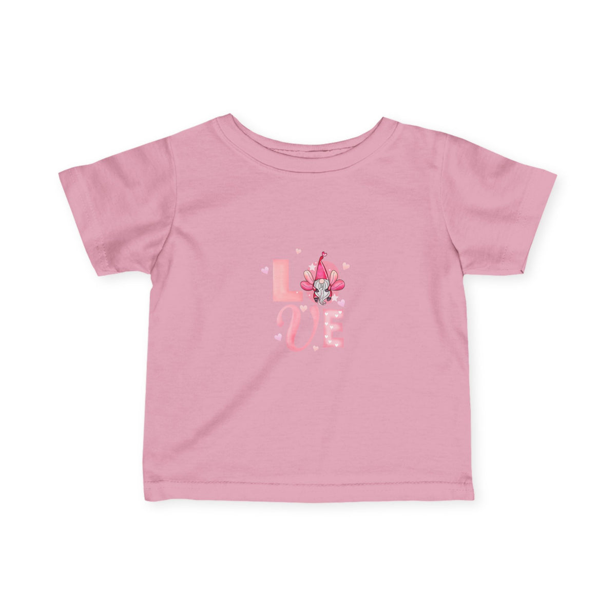 Infant Tee — Pink Floral "LOVE" Baby T‑Shirt, Cute Newborn Gift for Valentine’s & Everyday