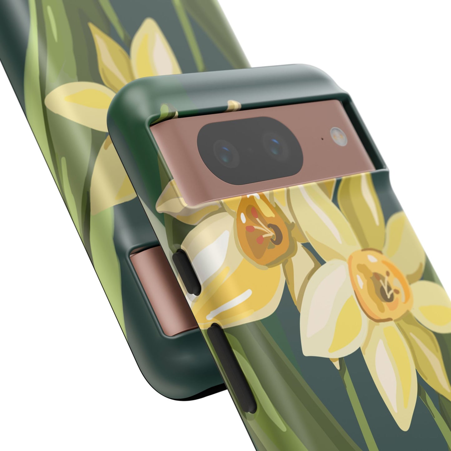 Floral Phone Case - Yellow Daffodil Design, Tough Phone Cover, Spring Decor, Floral Gift, Nature-Inspired Accessories