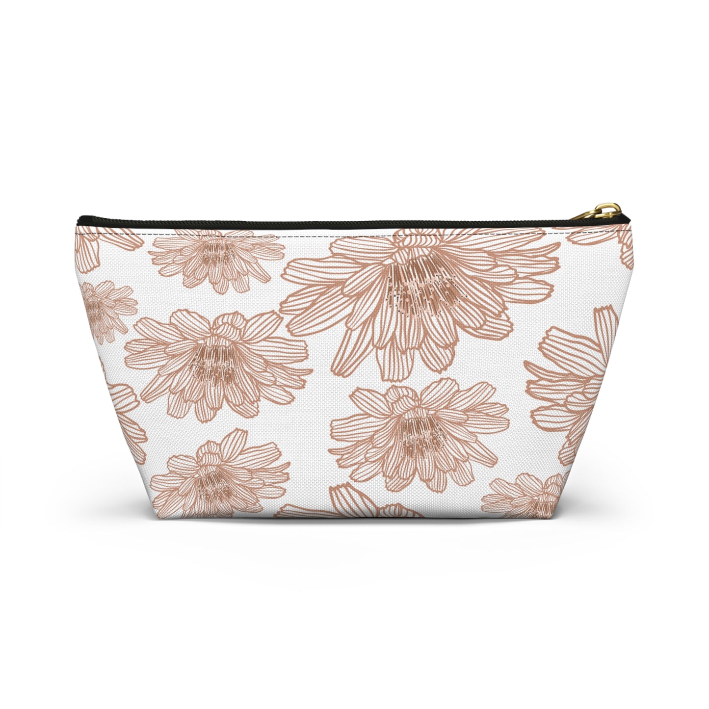 Floral Accessory Pouch - Chic Makeup Bag, Travel Organizer, Gift for Her, Floral Print Pouch, Flower Design Zipper Bag
