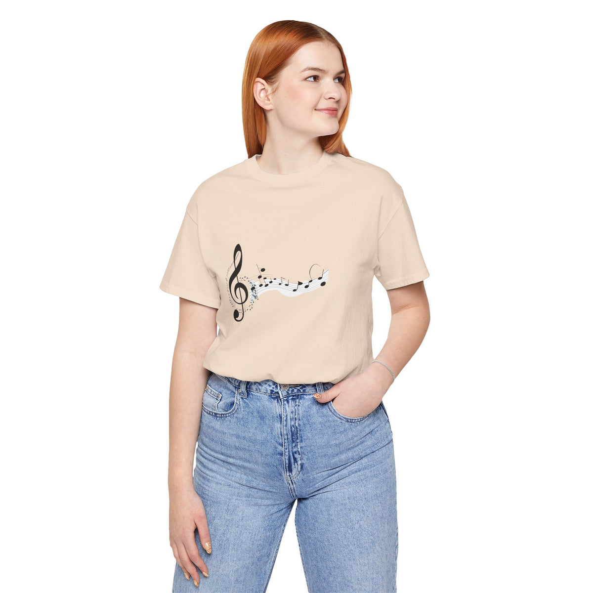 Musical Notes Short Sleeve Tee for Music Lovers