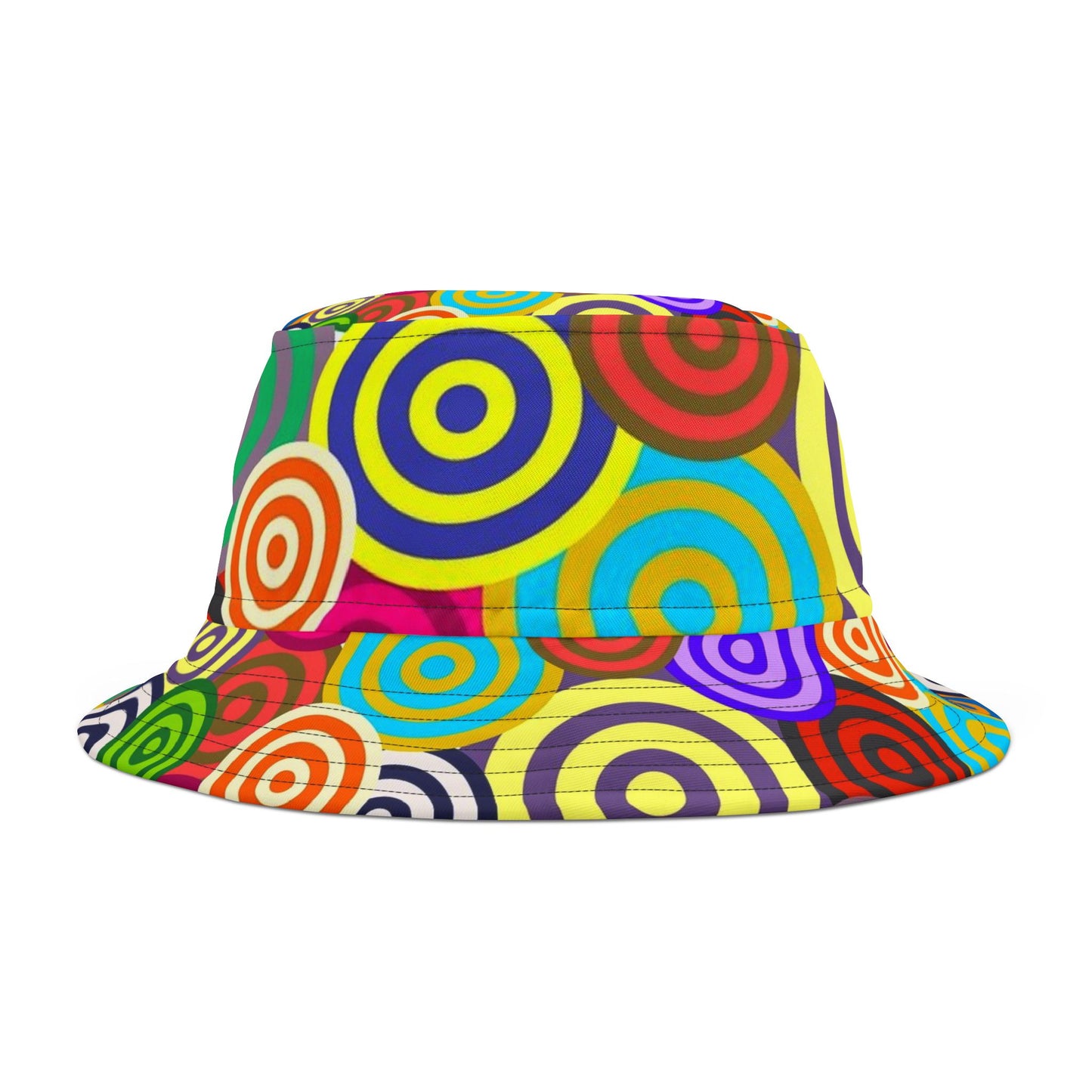 Colorful Abstract Bucket Hat, Stylish Summer Accessory