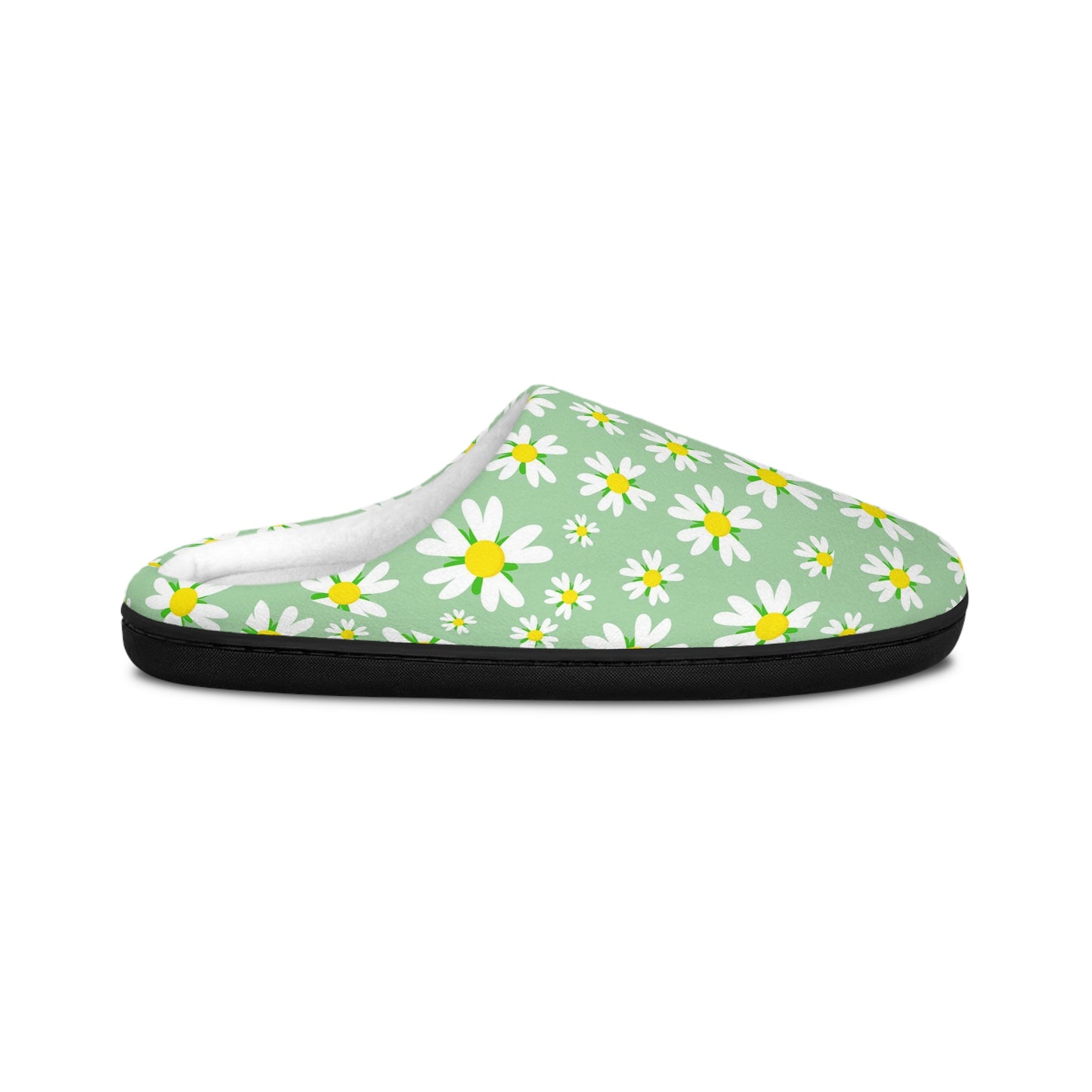 Daisy Print Women's Indoor Slippers | Cozy Home Footwear, Gift for Her, Perfect for Lounging, Mother's Day Gift, Decor