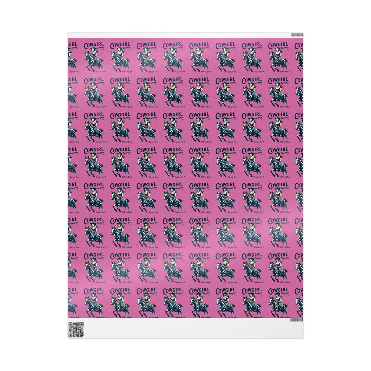 Cowgirl Wrapping Paper - Fun Gift Wrap for Birthdays, Western Theme Parties, Cowgirl Decor, Unique Gift Wrapping, Cute Cowgirl Print