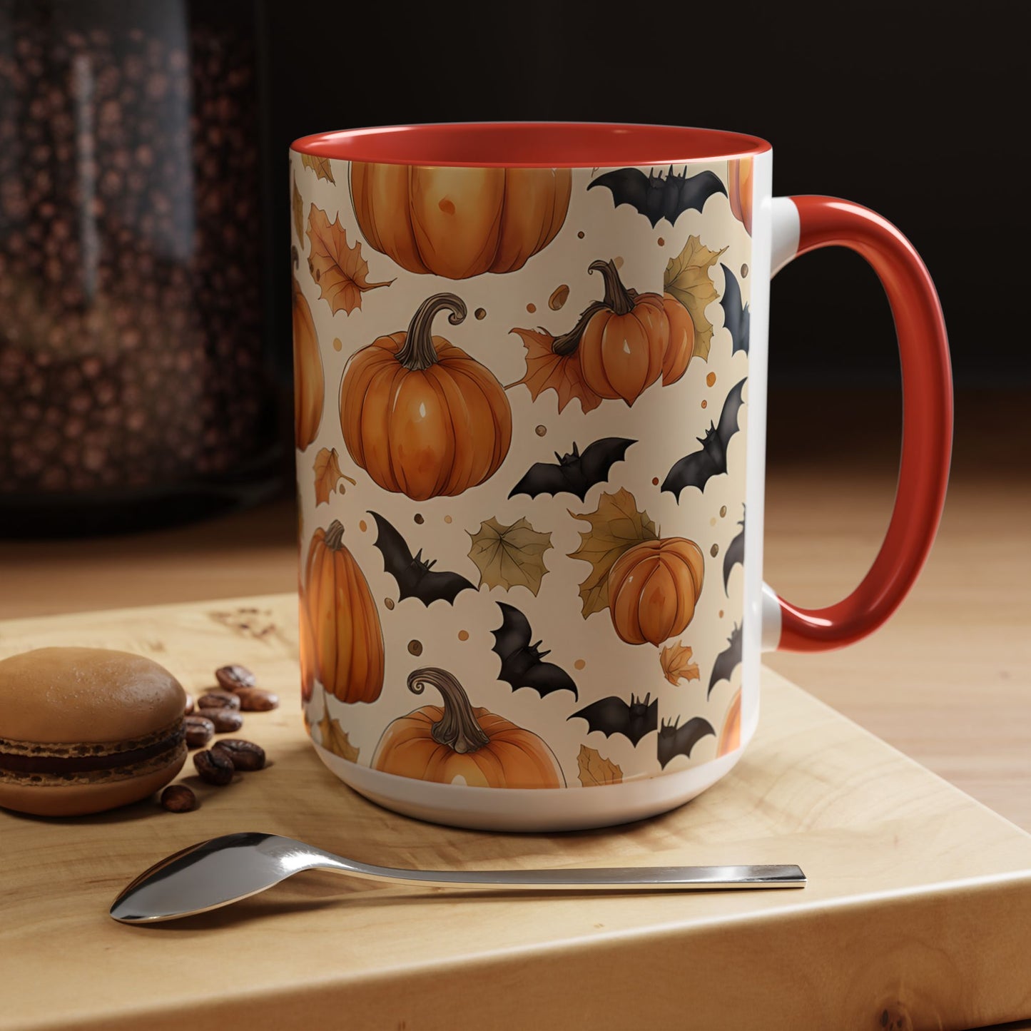 Pumpkin Halloween Coffee Mug, Fall Decor Mugs, Spooky Halloween Gifts, Autumn Drinkware, Seasonal Coffee Cups