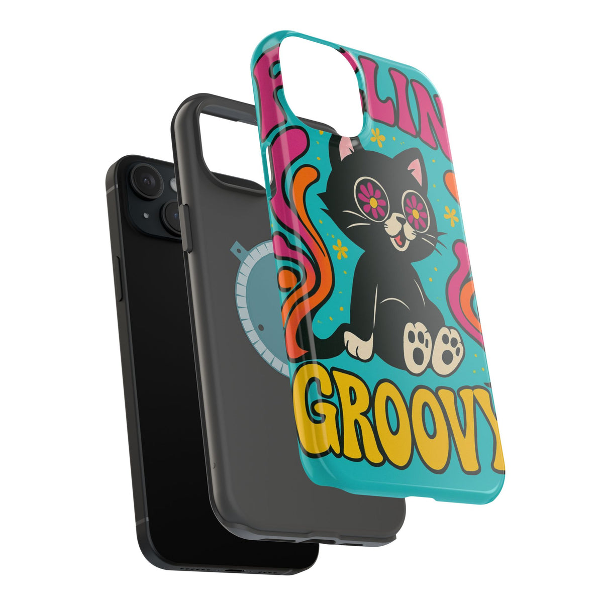 Groovy Cat Magnetic Impact-Resistant Phone Case
