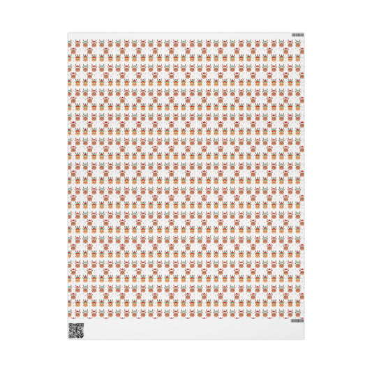 Gingerbread Pattern Wrapping Paper — Festive Holiday Gift Wrap (Roll)