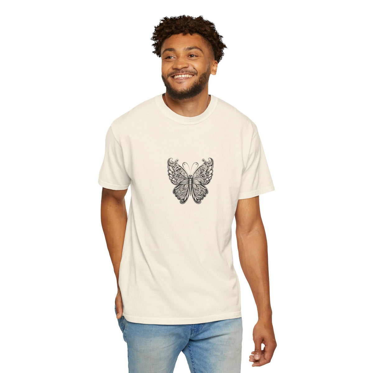 Bohemian Butterfly T-shirt, Unisex Clothing, Nature Inspired Tee, Gift for Her, Casual Wear, Summer Fashion