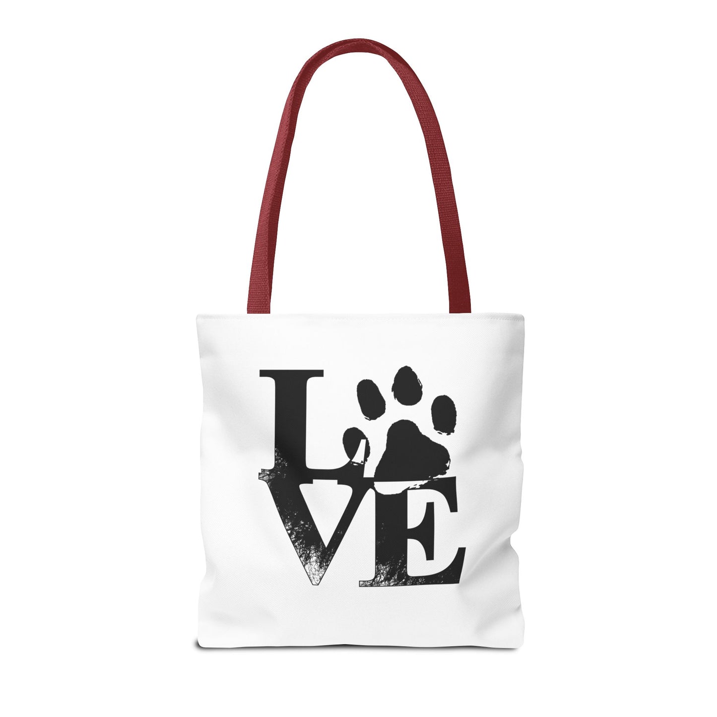 Love Paw Print Tote Bag, Pet Lover's Gift, Eco-Friendly Shopping Bag, Animal Rescue Fundraiser, Personalized Pet Tote