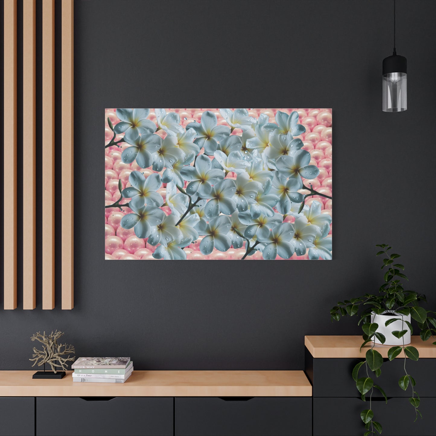 Floral Canvas Art Print - Elegant Home Decor, Botanical Wall Art, Gift for Her, Mother's Day Decoration, Vibrant Flower Artwork