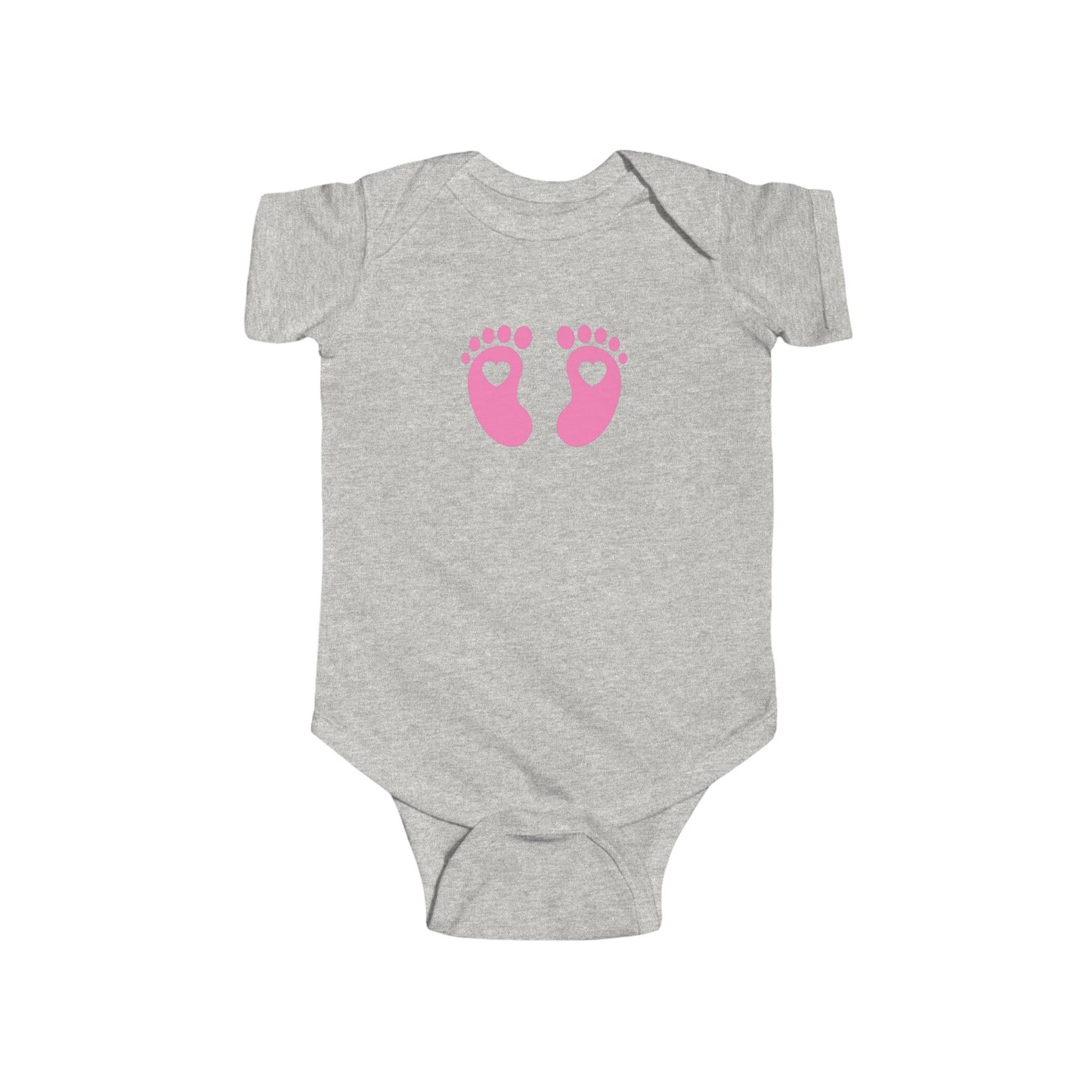 Adorable Baby Footprints Bodysuit, Infant Bodysuit, Newborn Gift, Baby Shower Apparel, Cute Baby Outfit, Heart Footprints Onesie