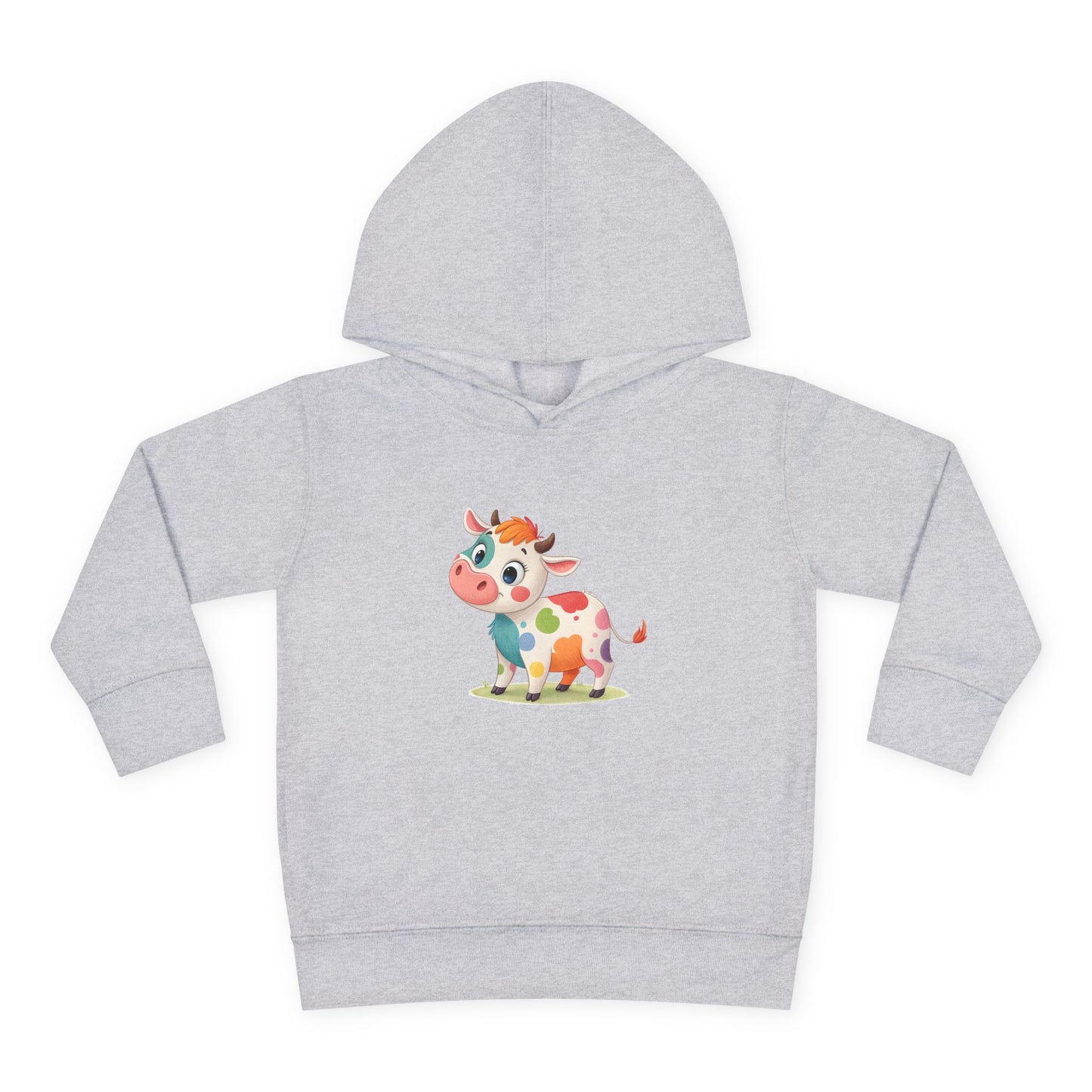 Cute Cow Toddler Pullover Fleece Hoodie, Kids' Hoodie, Animal Hoodie, Cozy Kids Apparel, Fun Gifts for Toddlers, Birthday Gift