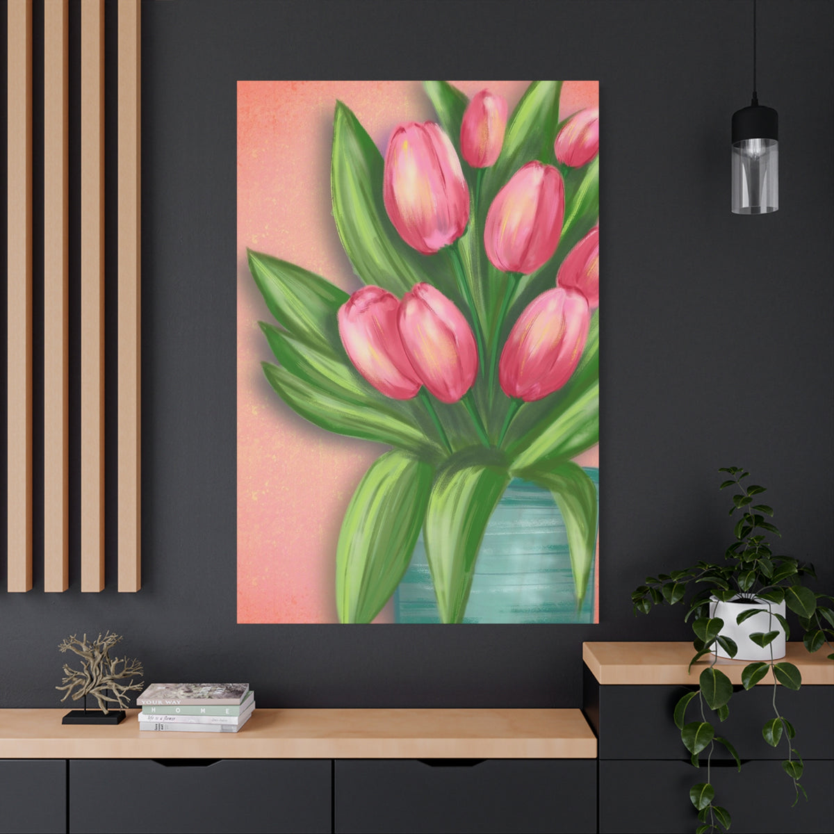Matte Canvas, Stretched, 1.25" Tulips