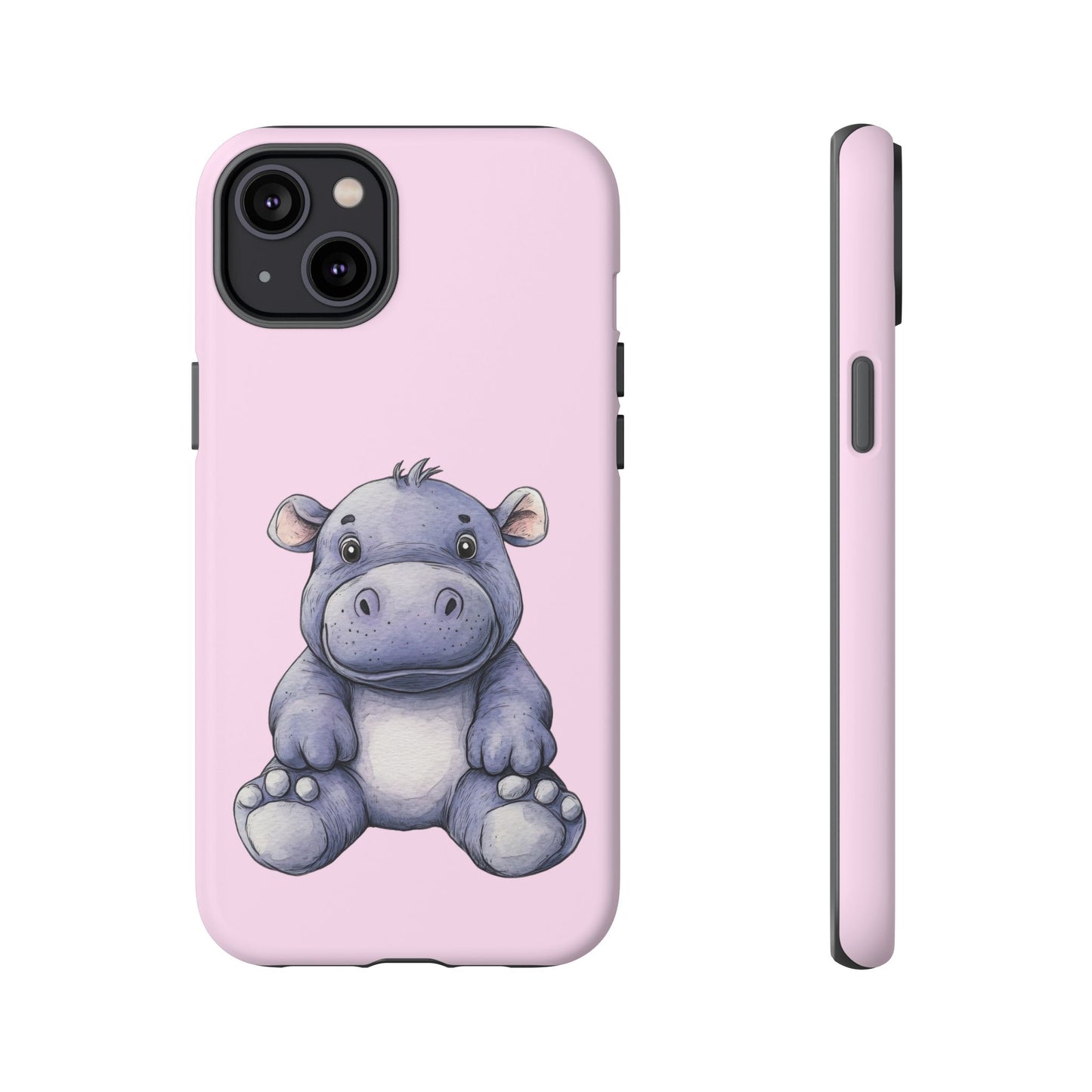 Cute Hippo Phone Case - Tough Cases, Animal Phone Cover, Kawaii Accessories, Gifts for Kids, Unique Tech Gear
