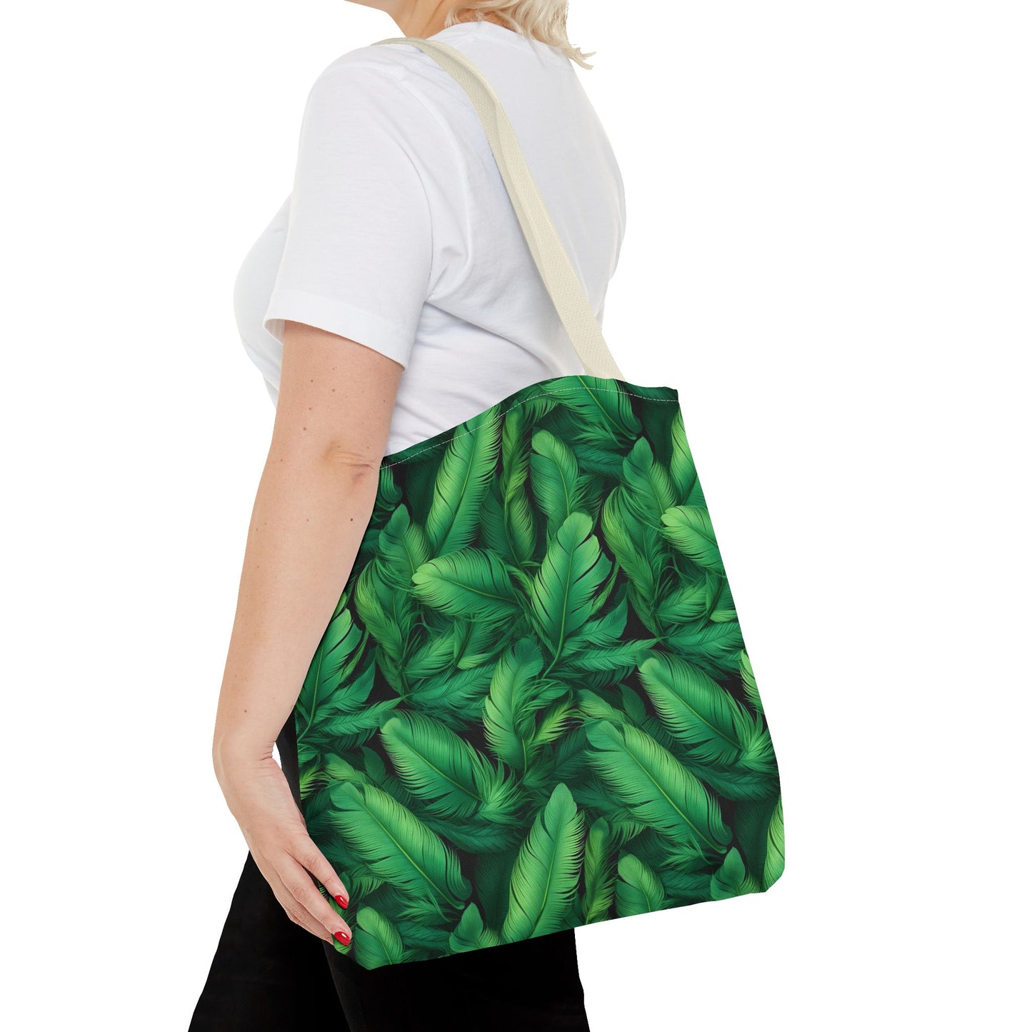 Tropical Leaf Tote Bag, Eco-Friendly Shopping Bag, Beach Day Essential, Vacation Accessory, Summer Gift Idea