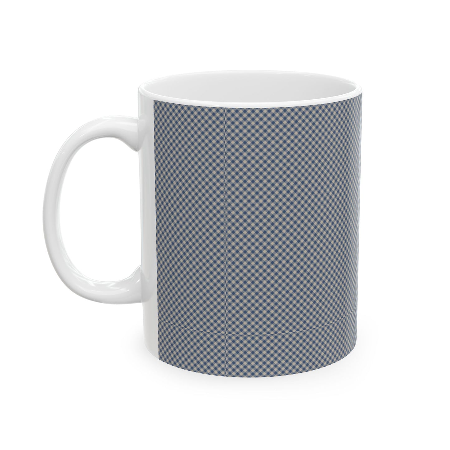 Stylish Checkered Ceramic Mug - Modern Coffee Cup, Daily Use, Gift for Him/Her, Home Decor, Birthday/Housewarming