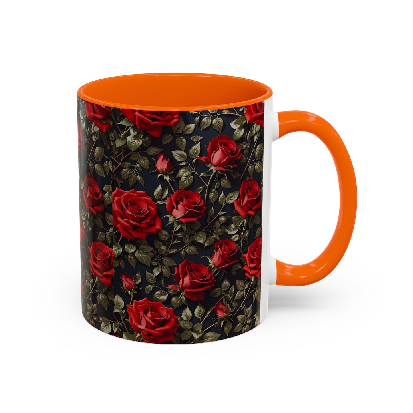 Elegant Floral Accent Coffee Mug - Black Rose Design, Gift for Her, Home Decor, Coffee Lovers, Mother's Day, Birthday
