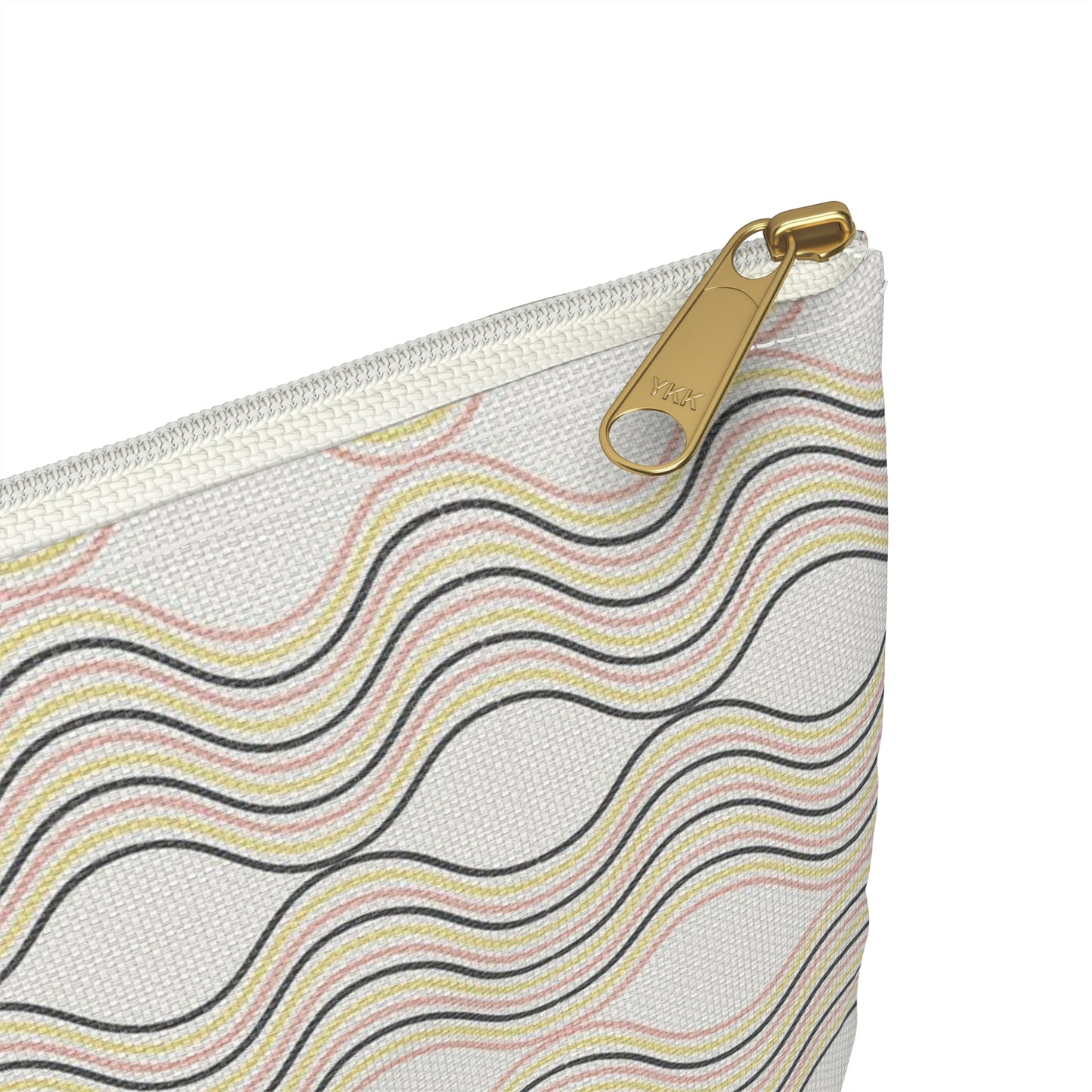 Wavy Pattern Accessory Pouch - Stylish Makeup Bag, Travel Organizer, Gift Idea, Modern Clutch, Storage Case