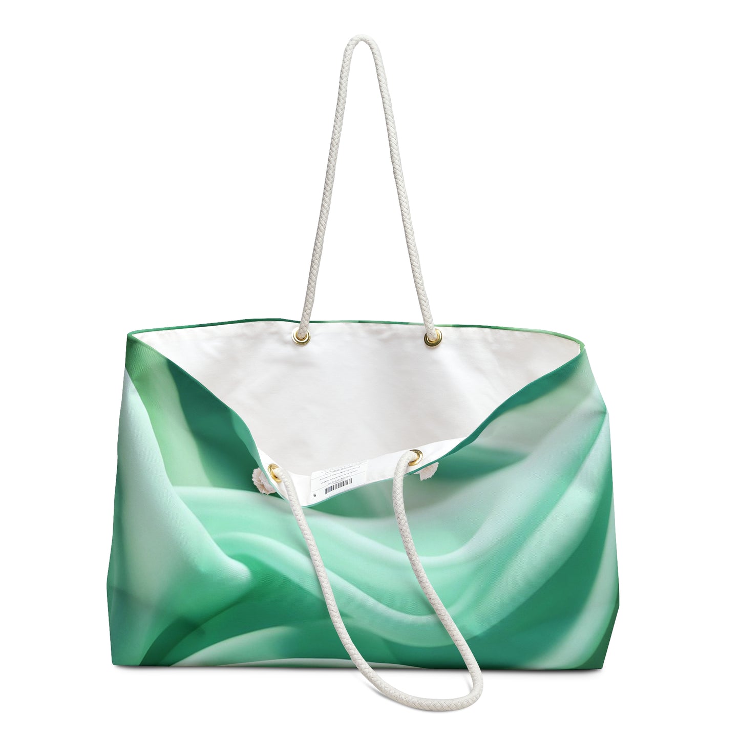 Serene Green Abstract Weekender Bag, Travel Tote, Beach Bag, Weekend Getaway Bag, Stylish Gym Bag, Eco-Friendly Carryall