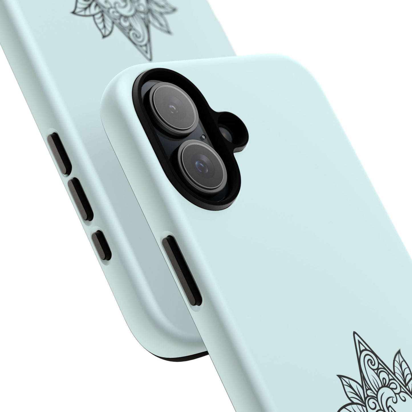 Personalized Tough Phone Case, Floral Monogram Cell Phone Cover, Custom Protective Case, Unique Gift, Birthday, Graduation