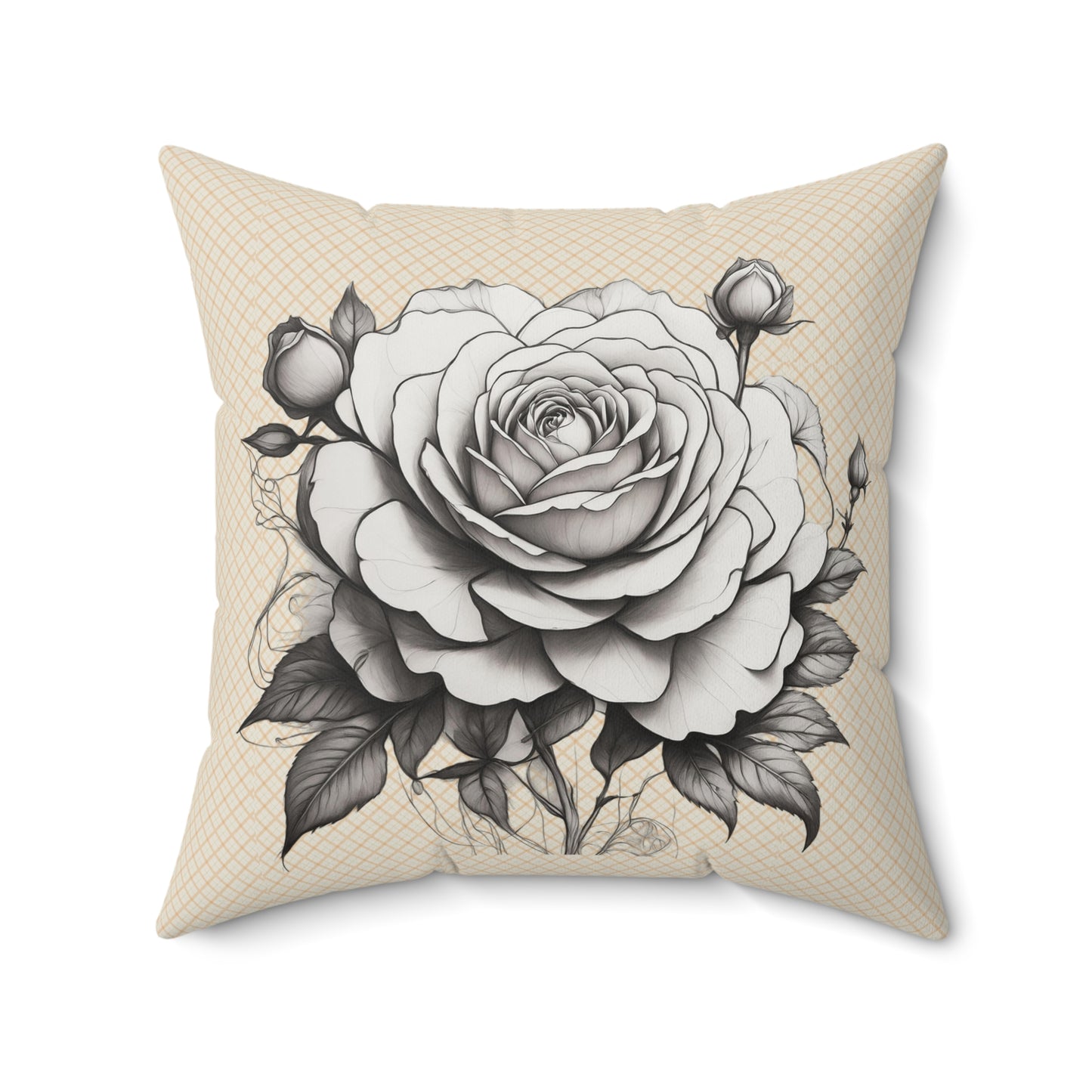 Elegant Floral Rose Pillow, Home Decor, Gift for Her, Cozy Living Room Accent, Wedding Decoration, Interior Design