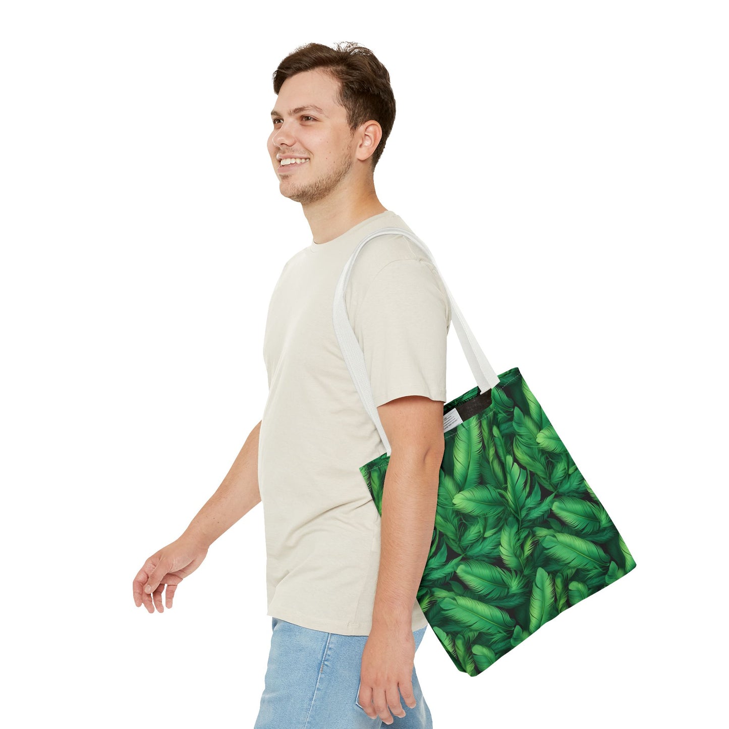 Tropical Leaf Tote Bag, Eco-Friendly Shopping Bag, Beach Day Essential, Vacation Accessory, Summer Gift Idea