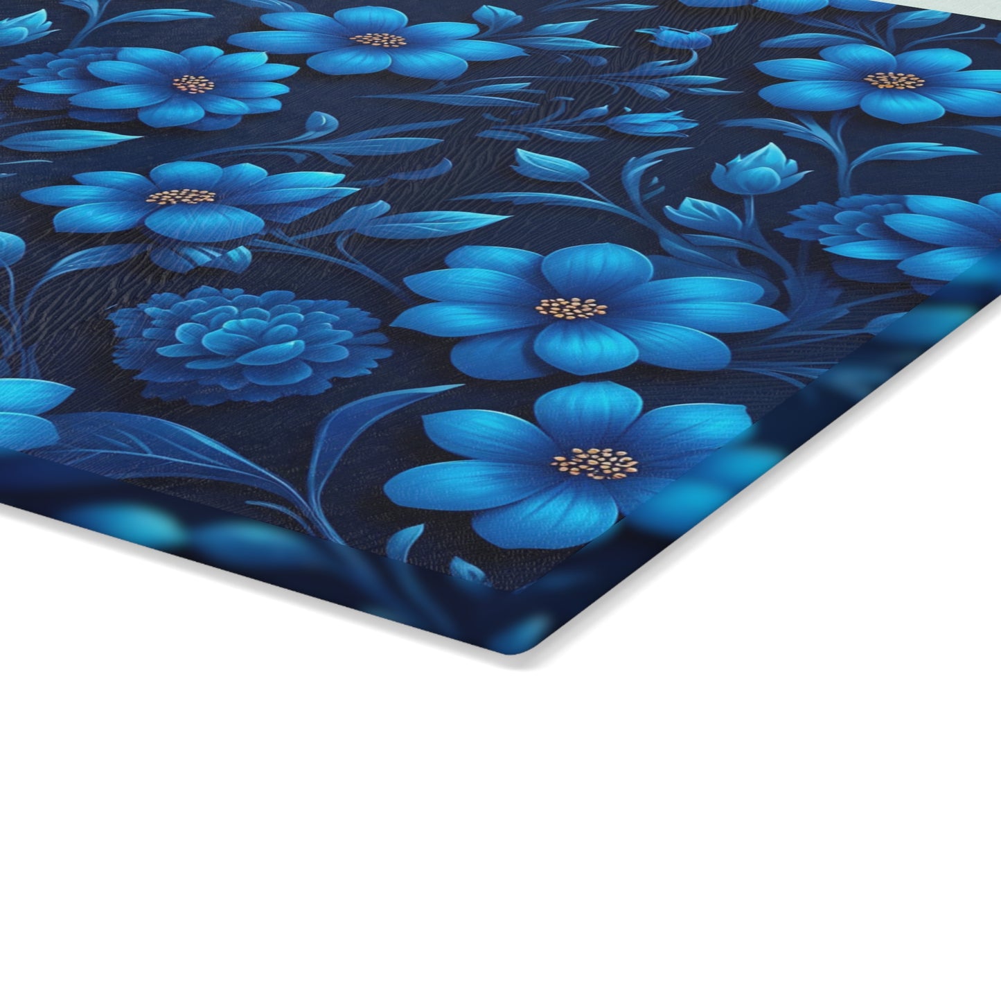 Floral Glass Cutting Board - Kitchen Decor, Gift for Home Chef, Mother's Day, Wedding Present, Cooking Accessories