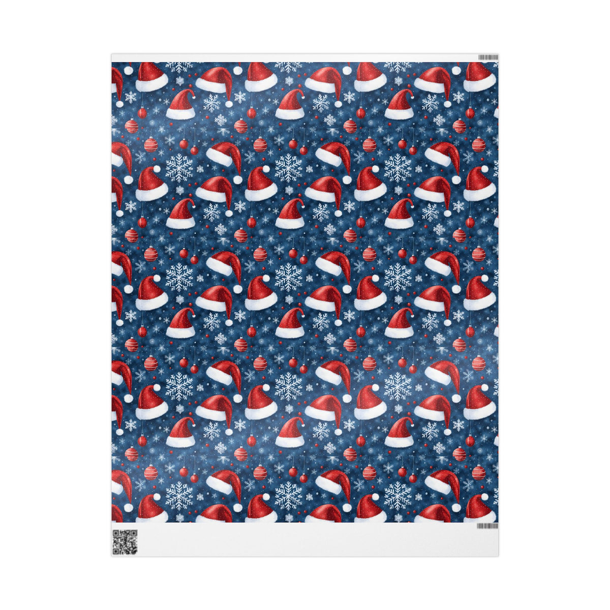 Holiday Snowman Wrapping Paper Roll — Festive Blue & Red Christmas Gift Wrap