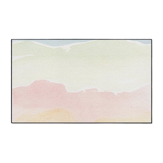 Pastel Watercolor Heavy Duty Floor Mat — Soft Ombre Entry Rug