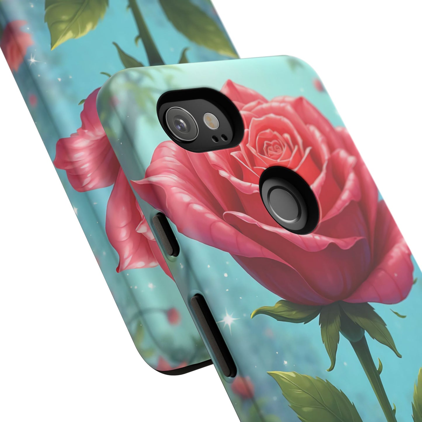 Floral Phone Case, Tough Cases with Elegant Rose Design, Stylish iPhone Cover, Rose Flower Gift for Nature Lovers, Unique Mobile Accessories